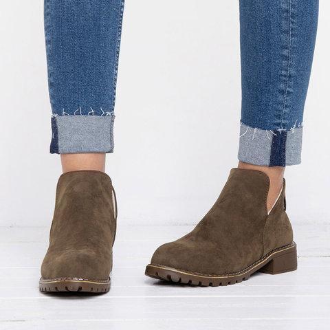 British Style Outdoor Faux Suede Martin Boots