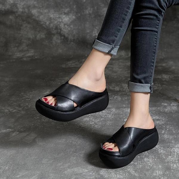 US$ 55.63 - Women Thick Heel Platform Sandal - www.mensootd.com