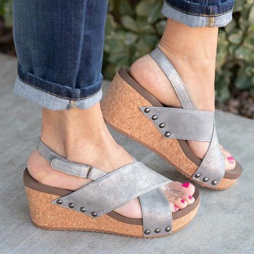 Women Vintage Wedge Sandal Shoes