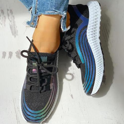 Women's Cloth Casual Outdoor Athletic With Lace-up Sneakers