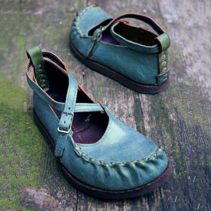 Vintage Casual Round Head Flats
