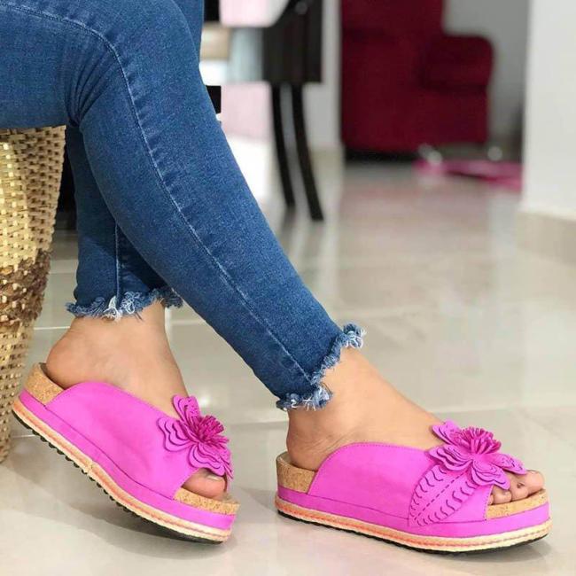 plain flat peep toe sandals