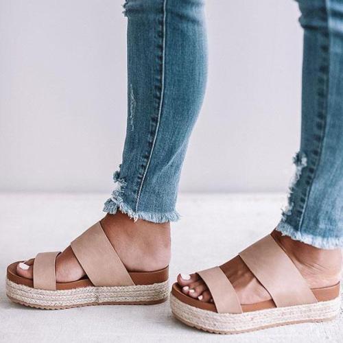 Flat Bottomed Open Toe Outer Sandals