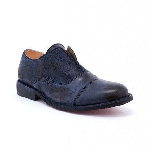 Vintage Slip On Oxford Shoes Paneled Low Heel Loafers
