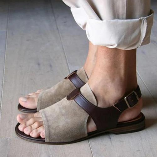 Brown Daily Summer Pu Sandals