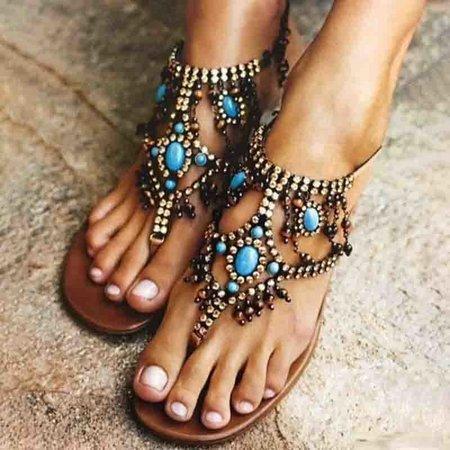 Women PU Sandals Casual Flip Flops Shoes