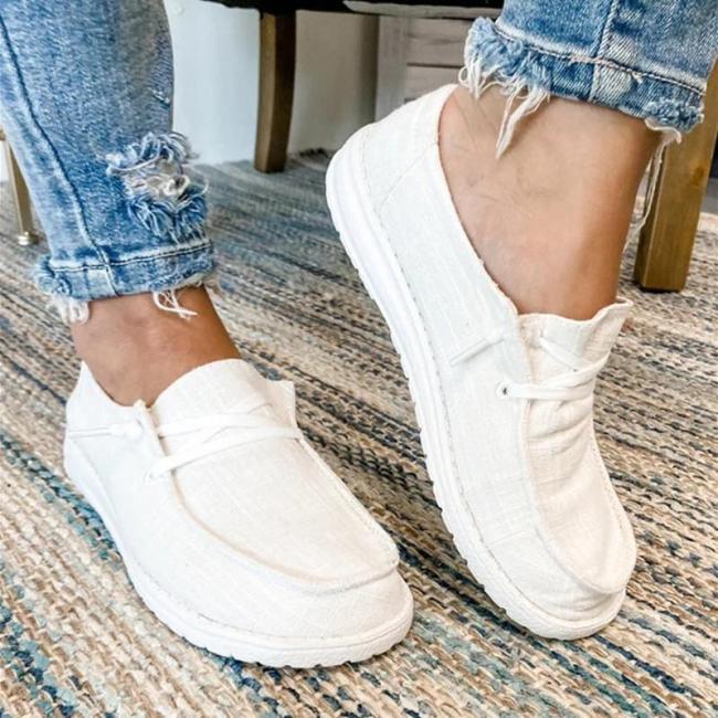 canvas slip on flats