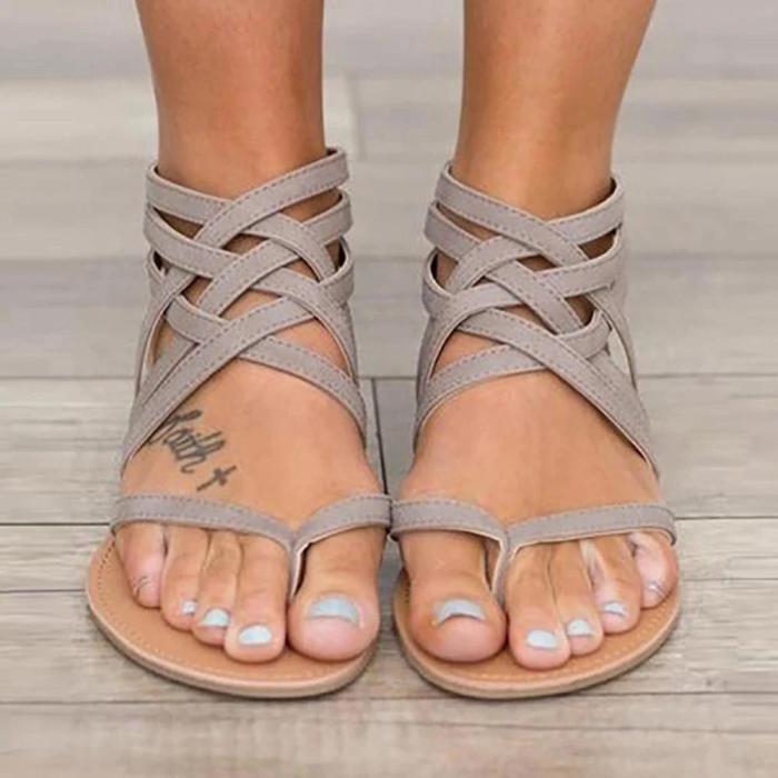 Female Flat Sandals Rome Style Sandals
