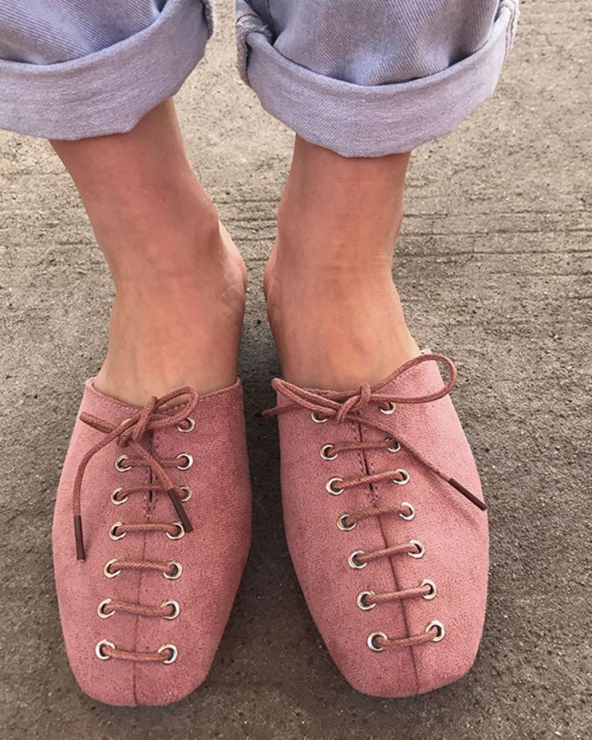 mules lace up luigi
