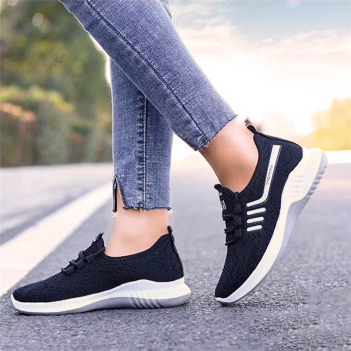 Women Knitted Comfy Breathable Soft Sole Casual Running Sneakers