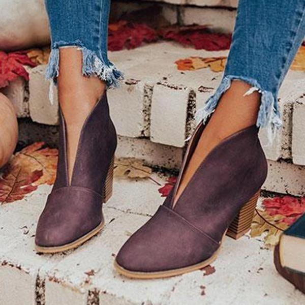 Fashion Faux Leather Slip-on Boots