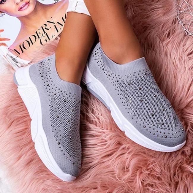 Rhinestone Fabric All Season Party & Evening Sneakers