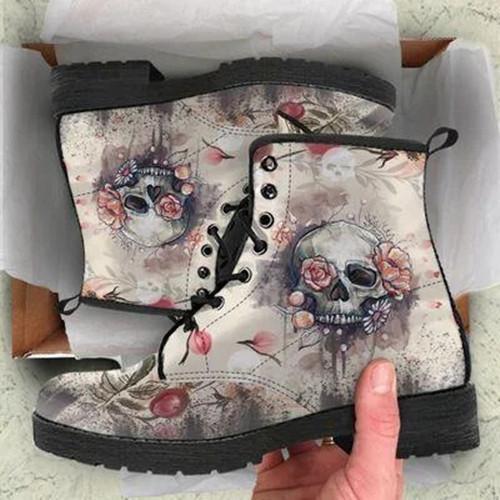 Flower Pu Winter Printed Date Boots