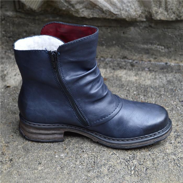 Women's Man-made Uppers with A Real-wool Lining Ankle Bootie