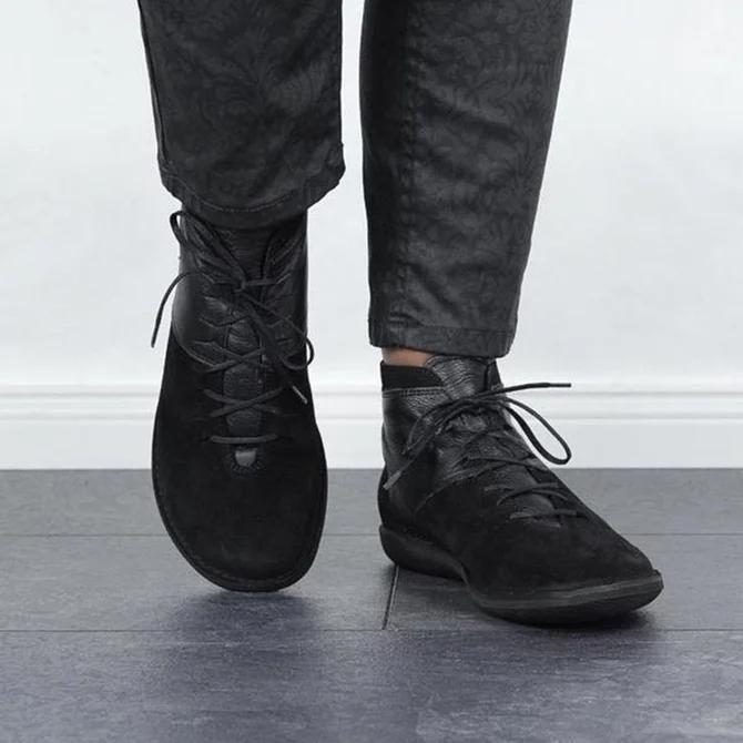 men's flat heel boots