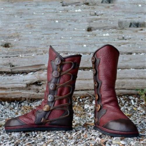 Renaissance Boots Leather Women's Vintage Boots