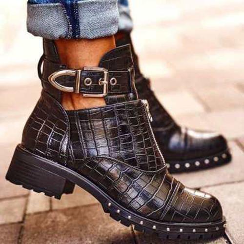 Artificial Leather All Season Zipper Boots