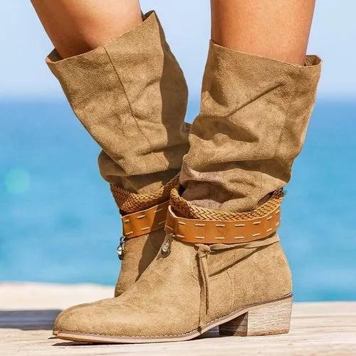 Women's Lace-up Mid-Calf Boots