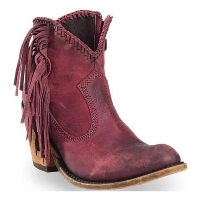 Lady Vintage Suede Chunky Closed Toe Boots