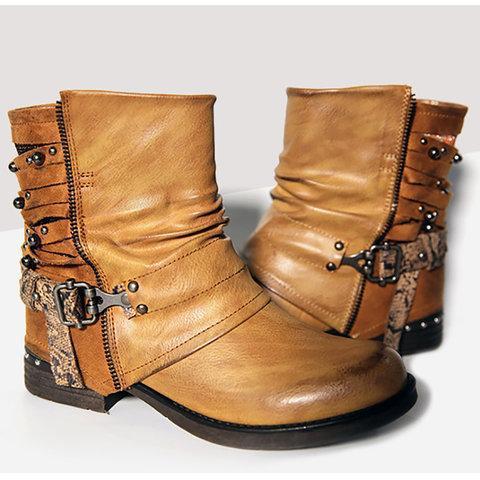 Women Casual Chunky Heel Boots
