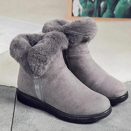 Low Heel Winter Pu Boots
