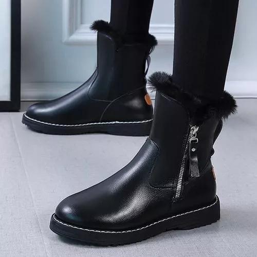 Women's Zipper Mid-Calf Boots