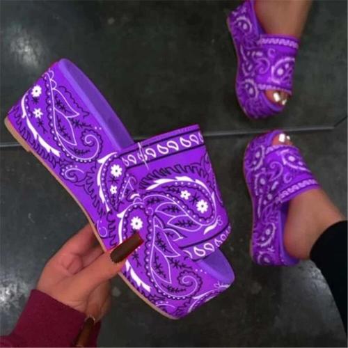 Printed Platform Sandals
