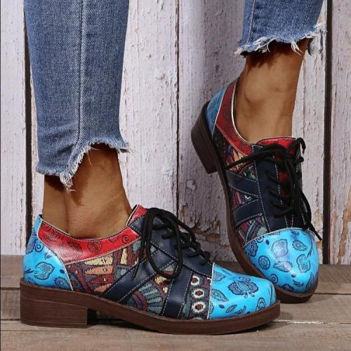 Floral Pattern Metal Chunky Boots