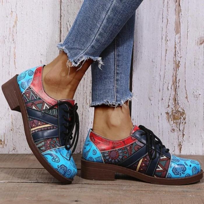 Floral Pattern Metal Chunky Boots