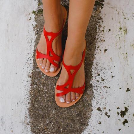 Women's Flats Leatherette Flat Heel Sandals