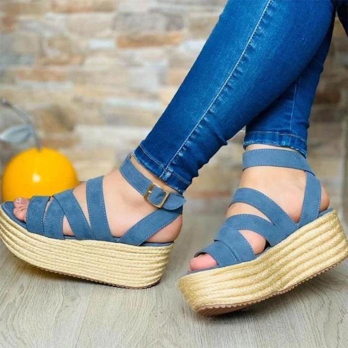 Ladies Fashion Webbing Sole Comfortable Sandals