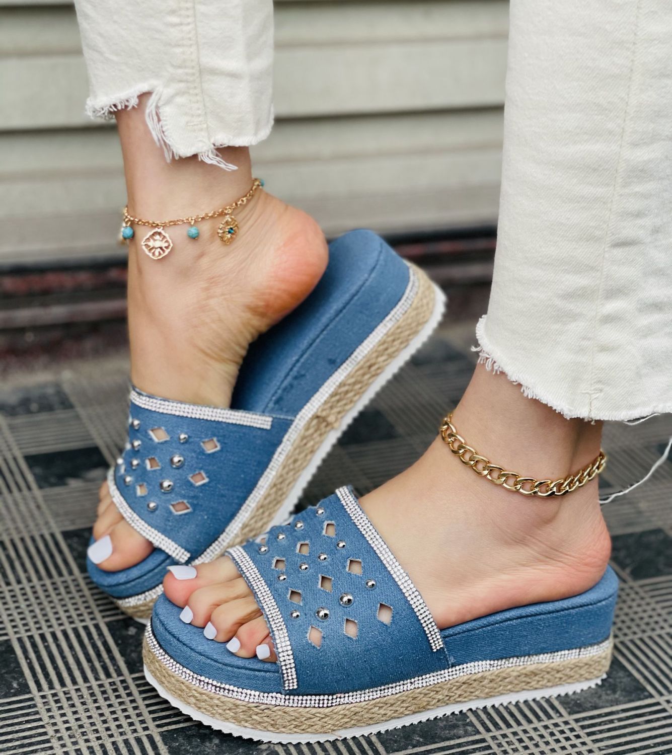 US$ 38.82 - Ladies Jean Sandals - www.mensootd.com
