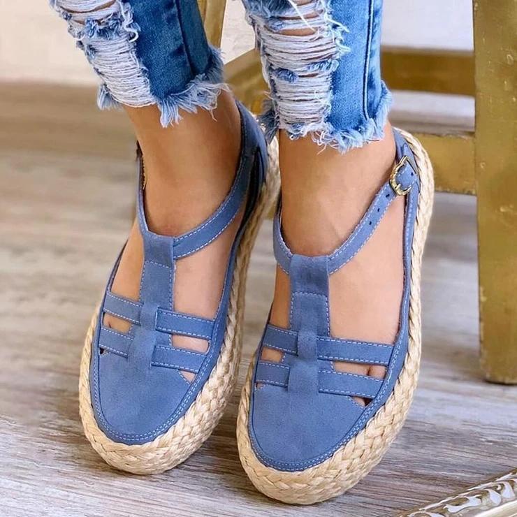 woven espadrille sandals