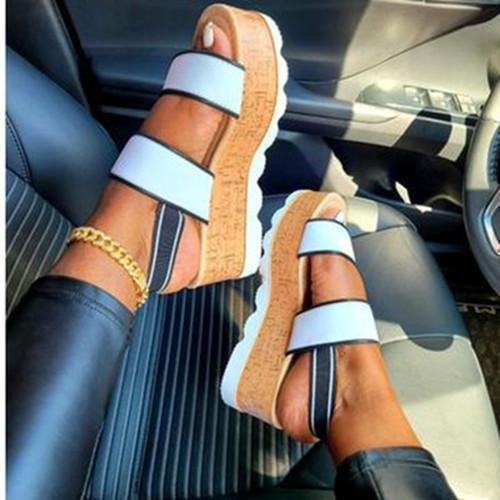 Comfy Sole Platform Heel Sandals