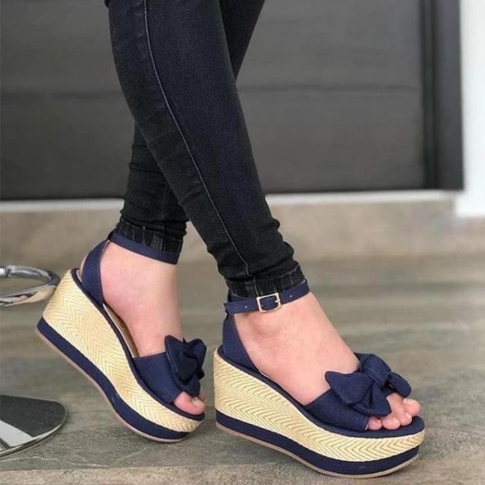 Ladies Stylish And Comfortable Bow Sandals