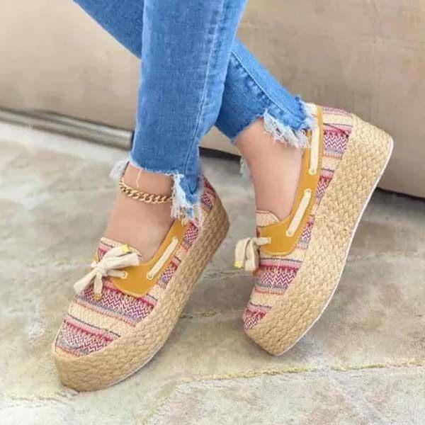 Women's Fashion Muffin Knit Platform Loafers