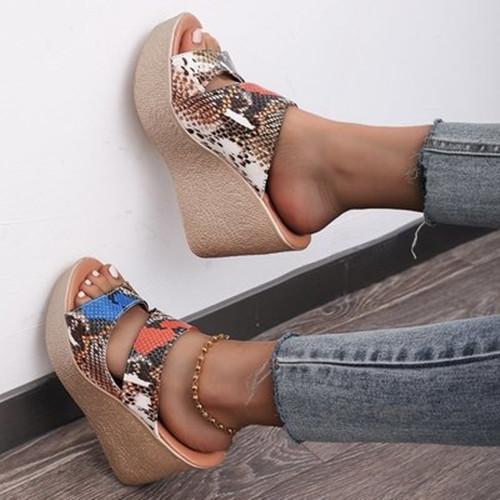 Women‘s Fashion Retro Wedge Heel  Sandals