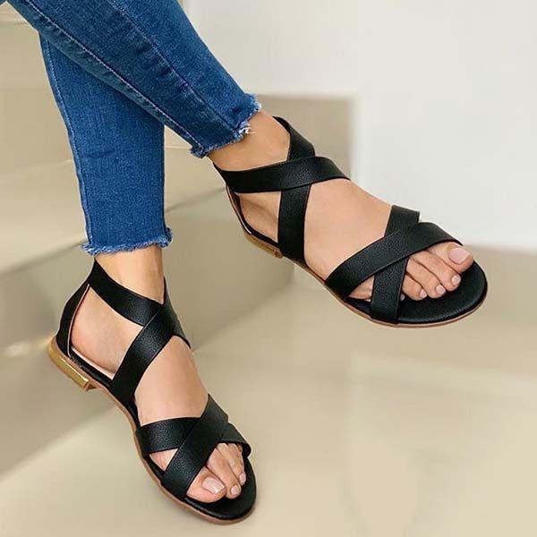 Women's Casual Cross Flat Sandals