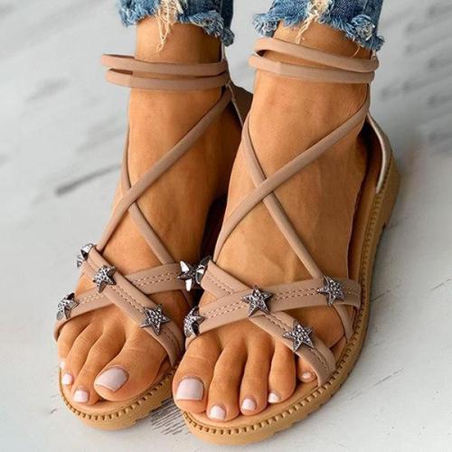 Women's Bohemian Star Flat Sandals