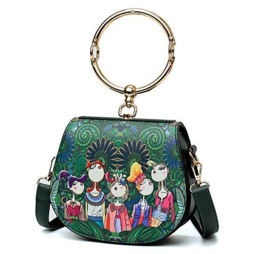 Causal Bohemian Forest Crossbody Bag PU Leather Handbag