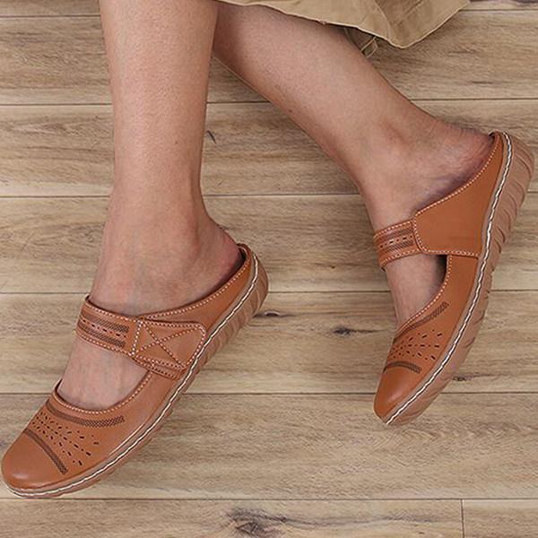 Women's Vintage Cut-out Flat Sandals