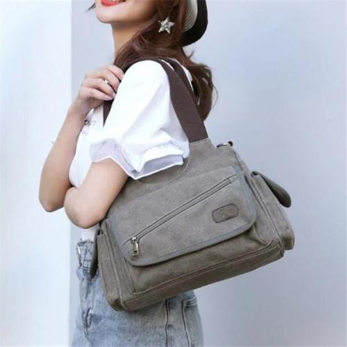 Fashion Multi-pocket Canvas Handbag Women Handbag