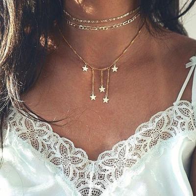 Jewelry-Pentagram Unique Necklace Sets