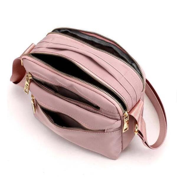 Elegant Stylish Waterproof Nylon Multi-pocket Zipper Crossbody Bags
