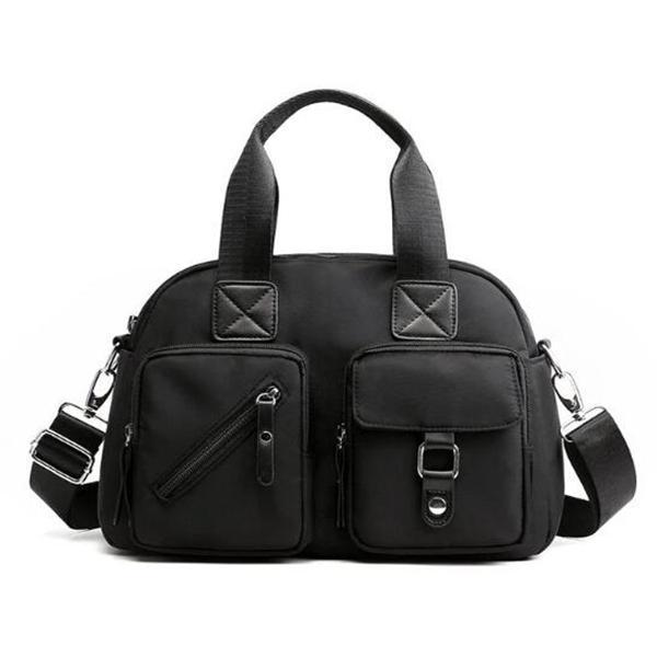 Stylish Nylon Solid Multi-pocket Multifunctional Zipper Handbags