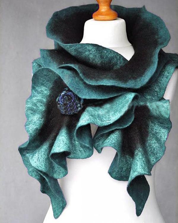 Casual Cotton-Blend Ombre/tie-Dye Scarves & Shawls