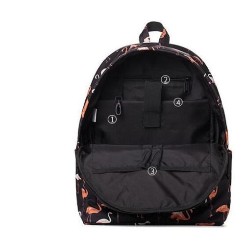 Women's Fashion Flamingo Backpack College School Bags Travel Backpack
