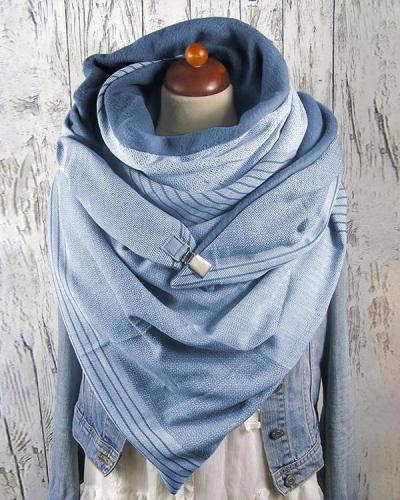 Women Solid Color Scarf Shawl Wrap Multi-purpose Neck Wrap Warm Scarf