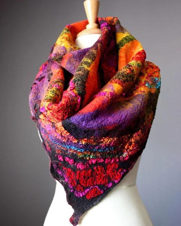 Women Colorful Winter Holiday Scarves