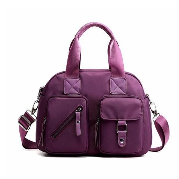 Stylish Nylon Solid Multi-pocket Multifunctional Zipper Handbags